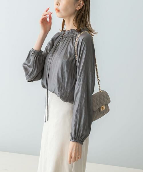 URBAN RESEARCH ROSSO / アーバンリサーチ ロッソ シャツ・ブラウス | グロッシー2WAYネックギャザーブラウス | 詳細19
