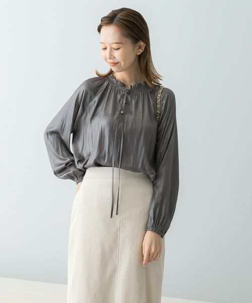 URBAN RESEARCH ROSSO / アーバンリサーチ ロッソ シャツ・ブラウス | グロッシー2WAYネックギャザーブラウス | 詳細20