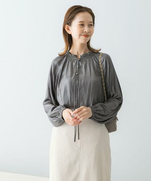 URBAN RESEARCH ROSSO / アーバンリサーチ ロッソ シャツ・ブラウス | グロッシー2WAYネックギャザーブラウス | 詳細21