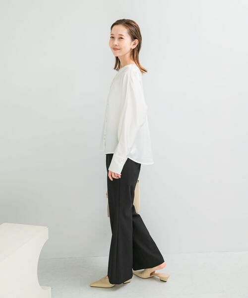 URBAN RESEARCH ROSSO / アーバンリサーチ ロッソ シャツ・ブラウス | ボタンデザインサテンVネックブラウス | 詳細26