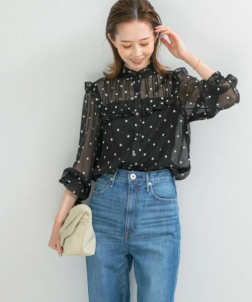 URBAN RESEARCH ROSSO / アーバンリサーチ ロッソ シャツ・ブラウス | 『WEB限定』フラワー刺繍フリルネックブラウス | 詳細3