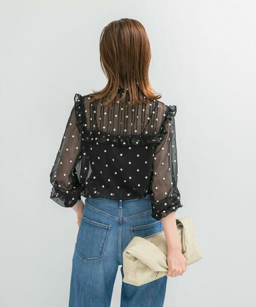 URBAN RESEARCH ROSSO / アーバンリサーチ ロッソ シャツ・ブラウス | 『WEB限定』フラワー刺繍フリルネックブラウス | 詳細4