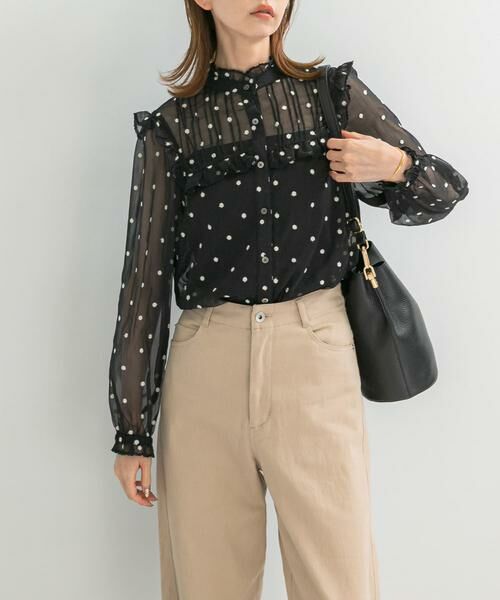 URBAN RESEARCH ROSSO / アーバンリサーチ ロッソ シャツ・ブラウス | 『WEB限定』フラワー刺繍フリルネックブラウス | 詳細5