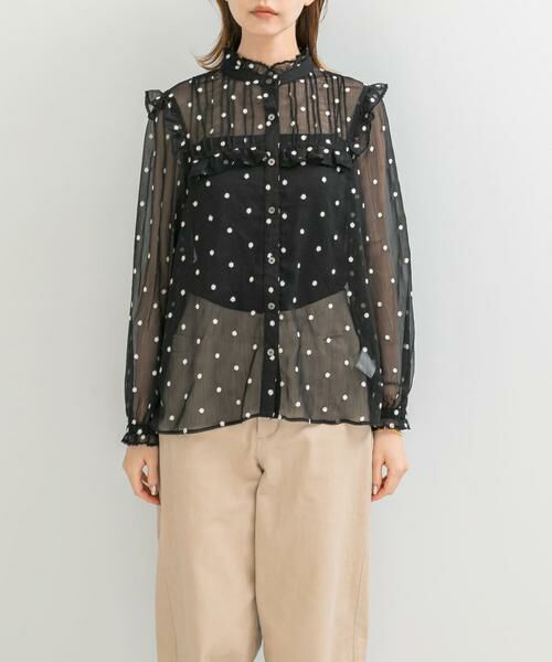 URBAN RESEARCH ROSSO / アーバンリサーチ ロッソ シャツ・ブラウス | 『WEB限定』フラワー刺繍フリルネックブラウス | 詳細7