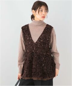 URBAN RESEARCH ROSSO / アーバンリサーチ ロッソ その他トップス | F by ROSSO　モールレースペプラムジレ