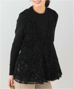 URBAN RESEARCH ROSSO / アーバンリサーチ ロッソ その他トップス | F by ROSSO　モールレースペプラムジレ