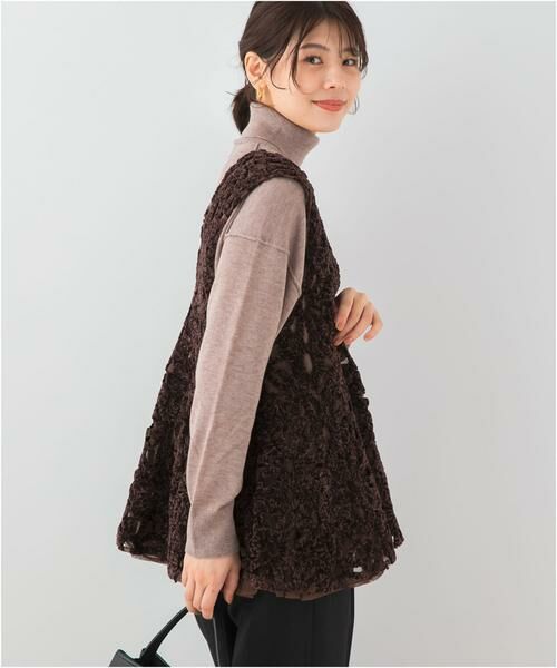 URBAN RESEARCH ROSSO / アーバンリサーチ ロッソ その他トップス | F by ROSSO　モールレースペプラムジレ | 詳細1