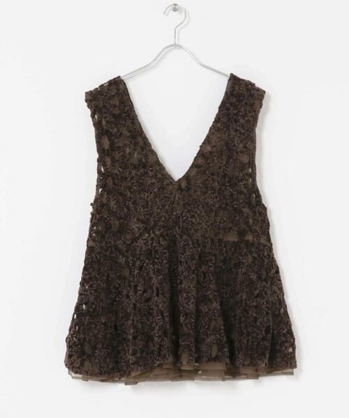 URBAN RESEARCH ROSSO / アーバンリサーチ ロッソ その他トップス | F by ROSSO　モールレースペプラムジレ | 詳細7