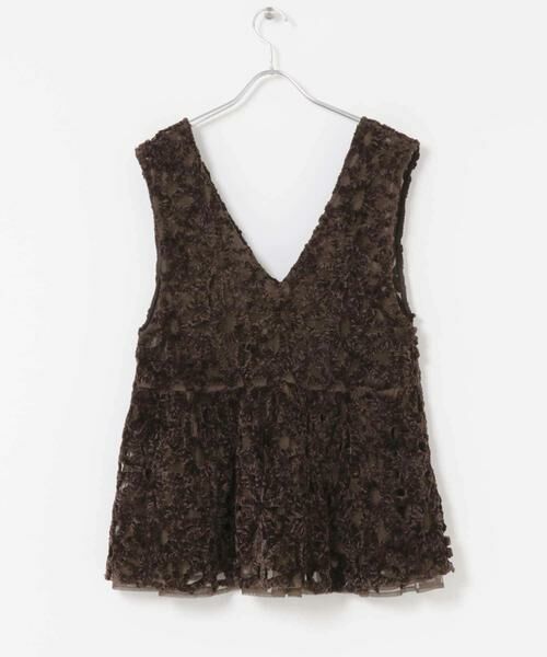 URBAN RESEARCH ROSSO / アーバンリサーチ ロッソ その他トップス | F by ROSSO　モールレースペプラムジレ | 詳細8