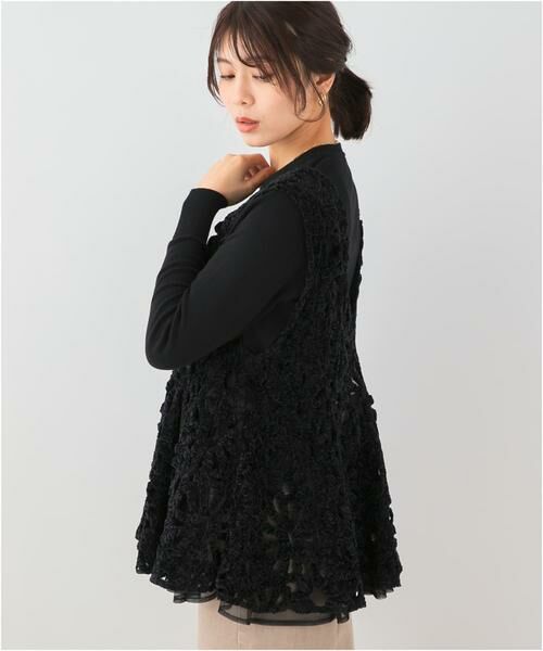 URBAN RESEARCH ROSSO / アーバンリサーチ ロッソ その他トップス | F by ROSSO　モールレースペプラムジレ | 詳細14