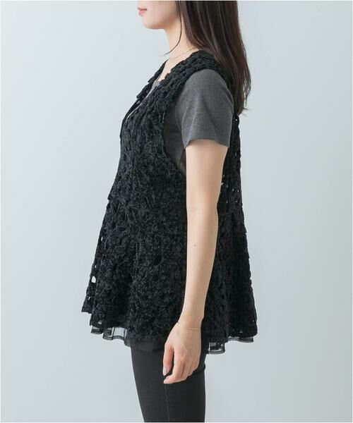 URBAN RESEARCH ROSSO / アーバンリサーチ ロッソ その他トップス | F by ROSSO　モールレースペプラムジレ | 詳細19