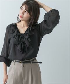 URBAN RESEARCH ROSSO / アーバンリサーチ ロッソ シャツ・ブラウス | F by ROSSO　フリルカラーシアーブラウス