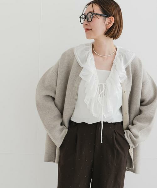 URBAN RESEARCH ROSSO / アーバンリサーチ ロッソ シャツ・ブラウス | F by ROSSO　フリルカラーシアーブラウス | 詳細1