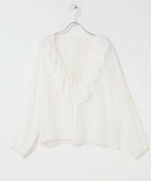 URBAN RESEARCH ROSSO / アーバンリサーチ ロッソ シャツ・ブラウス | F by ROSSO　フリルカラーシアーブラウス | 詳細8