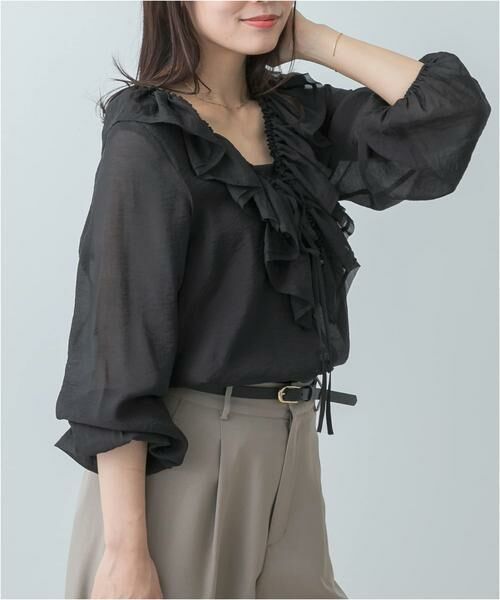 URBAN RESEARCH ROSSO / アーバンリサーチ ロッソ シャツ・ブラウス | F by ROSSO　フリルカラーシアーブラウス | 詳細15