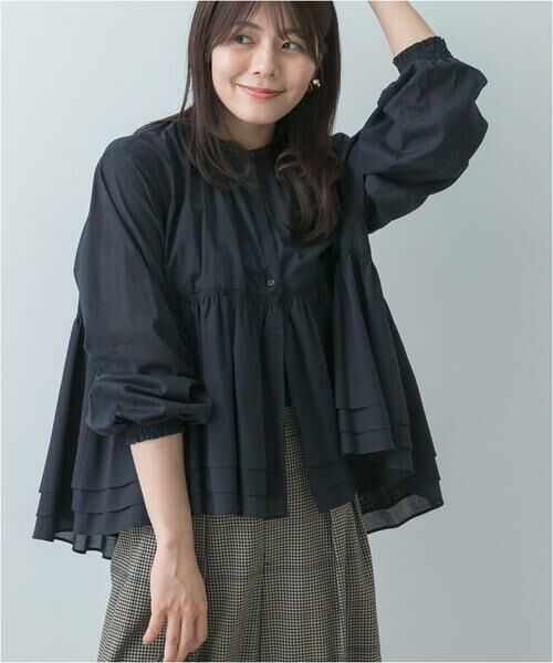 URBAN RESEARCH ROSSO / アーバンリサーチ ロッソ Tシャツ | F by ROSSO　コットンボイルティアードブラウス | 詳細1