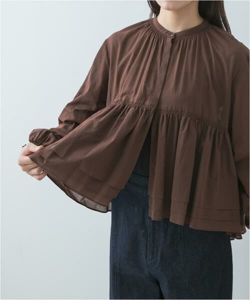 URBAN RESEARCH ROSSO / アーバンリサーチ ロッソ Tシャツ | F by ROSSO　コットンボイルティアードブラウス | 詳細22