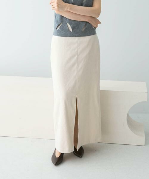 URBAN RESEARCH ROSSO / アーバンリサーチ ロッソ スカート | ピーチタッチストレートスカート(オフホワイト)
