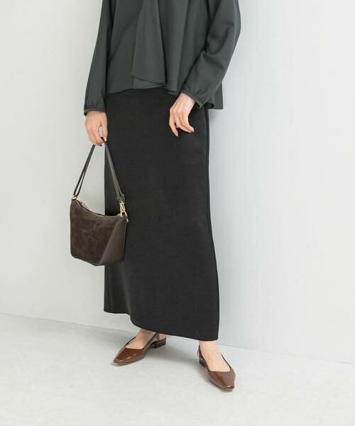 URBAN RESEARCH ROSSO/アーバンリサーチ ロッソ ビンテージダブルサテンストレートスカート ブラック 36