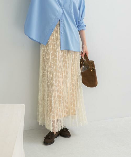 URBAN RESEARCH ROSSO / アーバンリサーチ ロッソ スカート | 2WAYレイヤードレーススカート | 詳細1