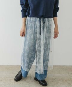 URBAN RESEARCH ROSSO / アーバンリサーチ ロッソ スカート | F by ROSSO　チュールレースレイヤードスカート