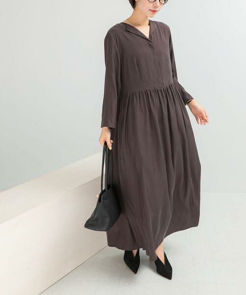 URBAN RESEARCH ROSSO / アーバンリサーチ ロッソ ワンピース | キュプラ混フィブリルギャザーワンピース | 詳細2