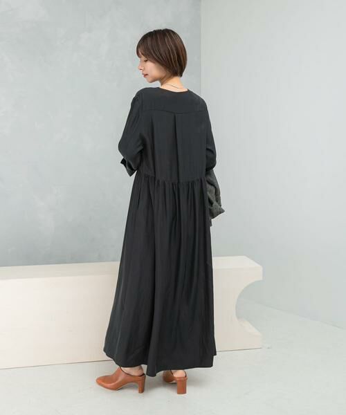 URBAN RESEARCH ROSSO / アーバンリサーチ ロッソ ワンピース | キュプラ混フィブリルギャザーワンピース | 詳細9