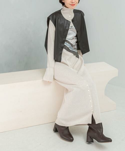 URBAN RESEARCH ROSSO/アーバンリサーチ ロッソ スパークリングロングニットワンピース ライトベージュ FREE