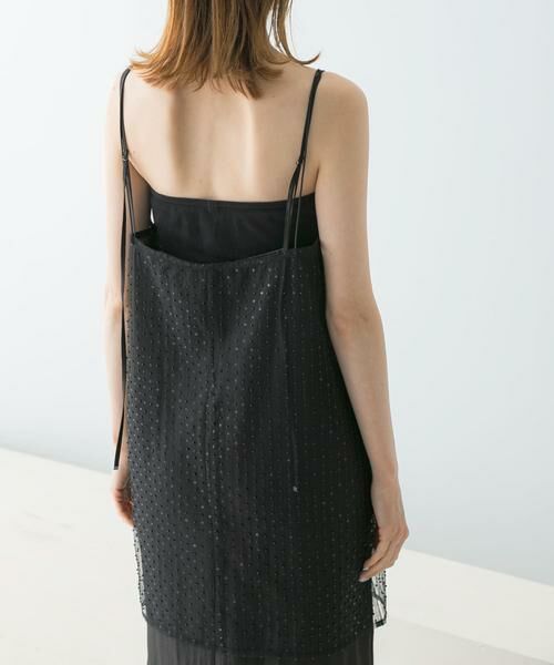 URBAN RESEARCH ROSSO / アーバンリサーチ ロッソ ワンピース | シアー×ラインストーンレイヤードワンピース | 詳細11