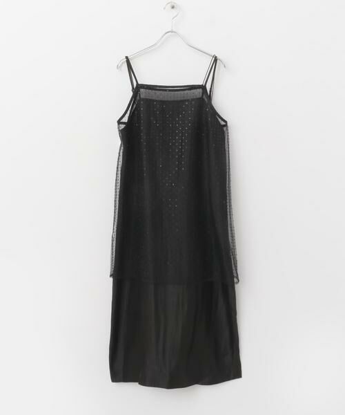 URBAN RESEARCH ROSSO / アーバンリサーチ ロッソ ワンピース | シアー×ラインストーンレイヤードワンピース | 詳細14