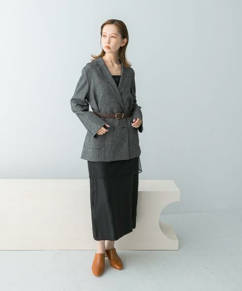 URBAN RESEARCH ROSSO / アーバンリサーチ ロッソ ワンピース | シアー×ラインストーンレイヤードワンピース | 詳細4