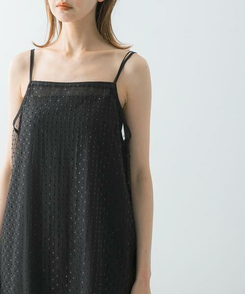 URBAN RESEARCH ROSSO / アーバンリサーチ ロッソ ワンピース | シアー×ラインストーンレイヤードワンピース | 詳細9