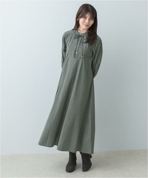 URBAN RESEARCH ROSSO / アーバンリサーチ ロッソ ワンピース | F by ROSSO　チェックリボンシャツワンピース | 詳細5