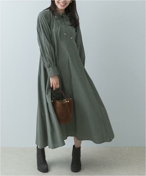 URBAN RESEARCH ROSSO / アーバンリサーチ ロッソ ワンピース | F by ROSSO　チェックリボンシャツワンピース | 詳細6