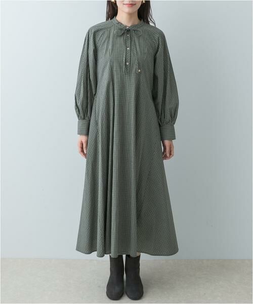 URBAN RESEARCH ROSSO / アーバンリサーチ ロッソ ワンピース | F by ROSSO　チェックリボンシャツワンピース | 詳細8