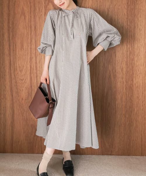 URBAN RESEARCH ROSSO / アーバンリサーチ ロッソ ワンピース | F by ROSSO　チェックリボンシャツワンピース | 詳細29