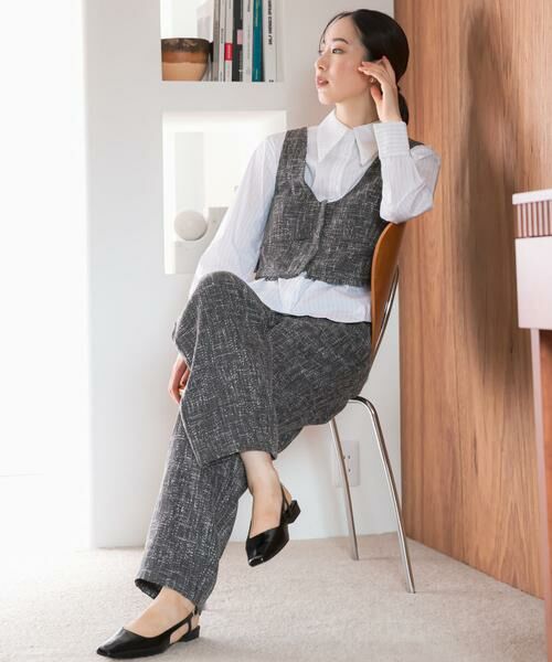 URBAN RESEARCH ROSSO / アーバンリサーチ ロッソ セットアップ | F by ROSSO　ツイードビスチェ+ワイドパンツ | 詳細25