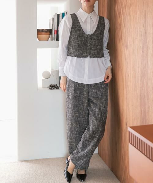 URBAN RESEARCH ROSSO / アーバンリサーチ ロッソ セットアップ | F by ROSSO　ツイードビスチェ+ワイドパンツ | 詳細26
