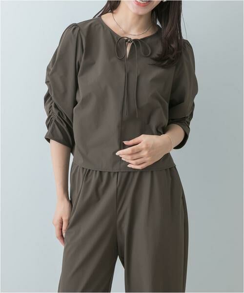 URBAN RESEARCH ROSSO / アーバンリサーチ ロッソ セットアップ | F by ROSSO　撥水ストレッチブラウス+イージーパンツ | 詳細3