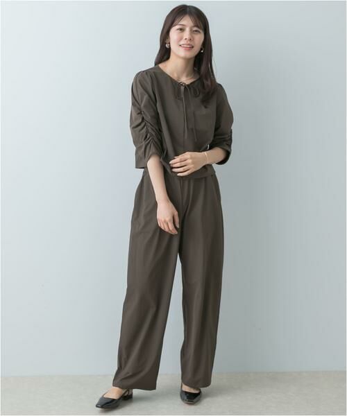 URBAN RESEARCH ROSSO / アーバンリサーチ ロッソ セットアップ | F by ROSSO　撥水ストレッチブラウス+イージーパンツ | 詳細4