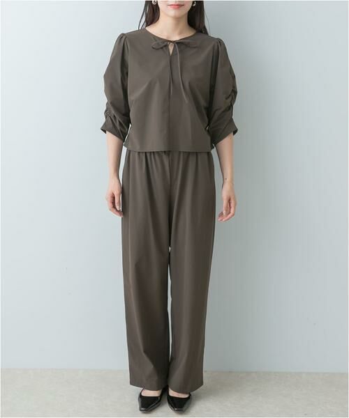 URBAN RESEARCH ROSSO / アーバンリサーチ ロッソ セットアップ | F by ROSSO　撥水ストレッチブラウス+イージーパンツ | 詳細6