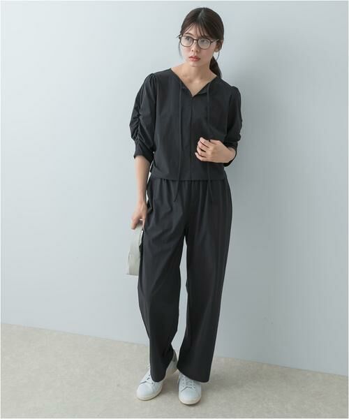 URBAN RESEARCH ROSSO / アーバンリサーチ ロッソ セットアップ | F by ROSSO　撥水ストレッチブラウス+イージーパンツ | 詳細21