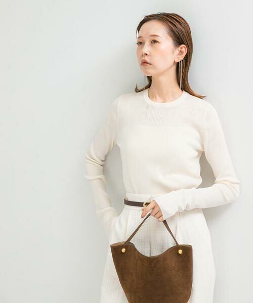 URBAN RESEARCH ROSSO / アーバンリサーチ ロッソ ニット・セーター | シルク混リブデザインニット | 詳細15