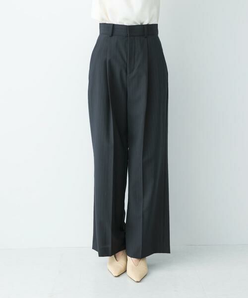 URBAN RESEARCH ROSSO / アーバンリサーチ ロッソ その他パンツ | ウール混防シワハイウエストワイドスラックス | 詳細1