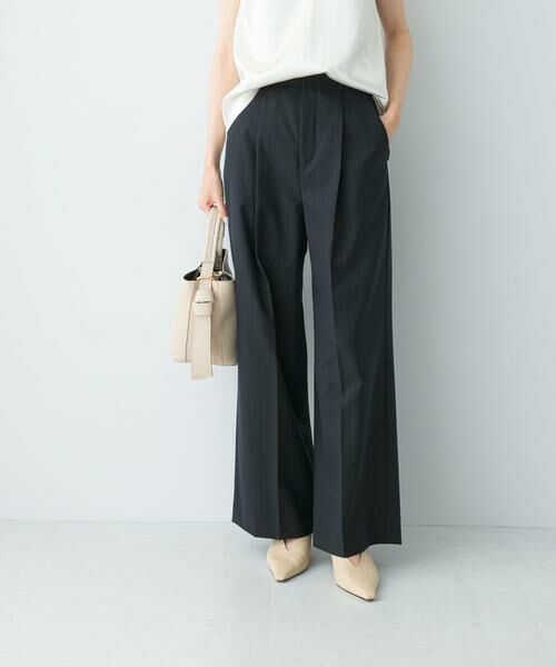 URBAN RESEARCH ROSSO / アーバンリサーチ ロッソ その他パンツ | ウール混防シワハイウエストワイドスラックス | 詳細10