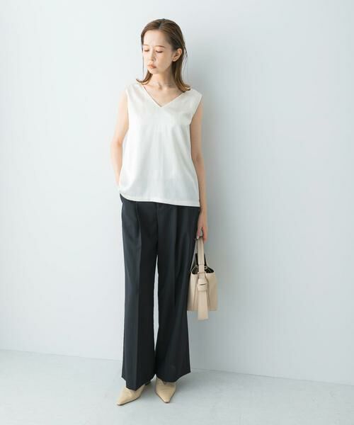 URBAN RESEARCH ROSSO / アーバンリサーチ ロッソ その他パンツ | ウール混防シワハイウエストワイドスラックス | 詳細12