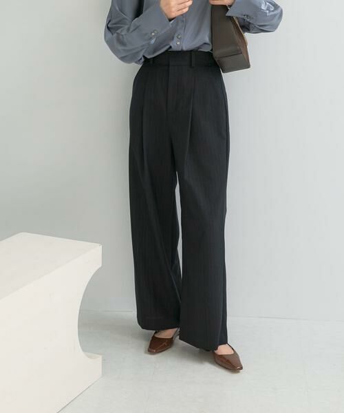 URBAN RESEARCH ROSSO / アーバンリサーチ ロッソ その他パンツ | ウール混防シワハイウエストワイドスラックス | 詳細14