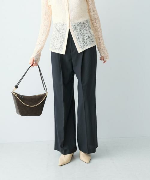 URBAN RESEARCH ROSSO / アーバンリサーチ ロッソ その他パンツ | ウール混防シワハイウエストワイドスラックス | 詳細15