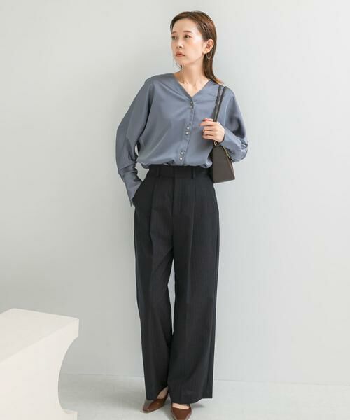 URBAN RESEARCH ROSSO / アーバンリサーチ ロッソ その他パンツ | ウール混防シワハイウエストワイドスラックス | 詳細16