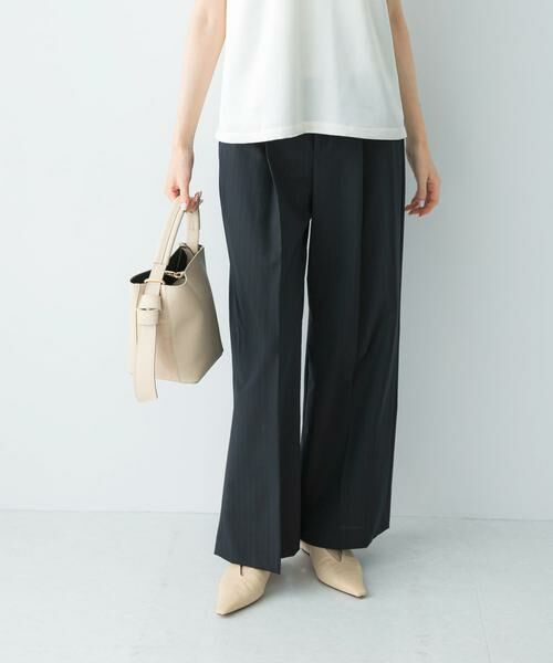 URBAN RESEARCH ROSSO / アーバンリサーチ ロッソ その他パンツ | ウール混防シワハイウエストワイドスラックス | 詳細9